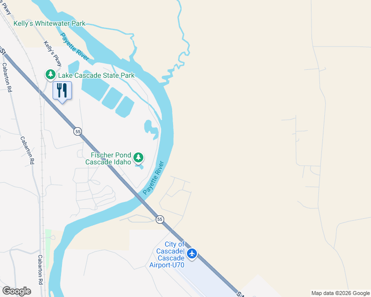 map of restaurants, bars, coffee shops, grocery stores, and more near in Cascade