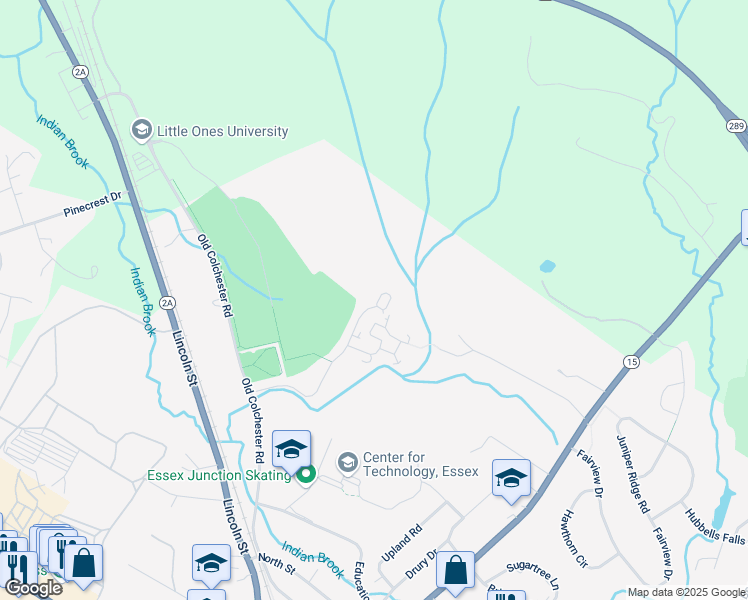 map of restaurants, bars, coffee shops, grocery stores, and more near 379 Autumn Pond Way in Essex