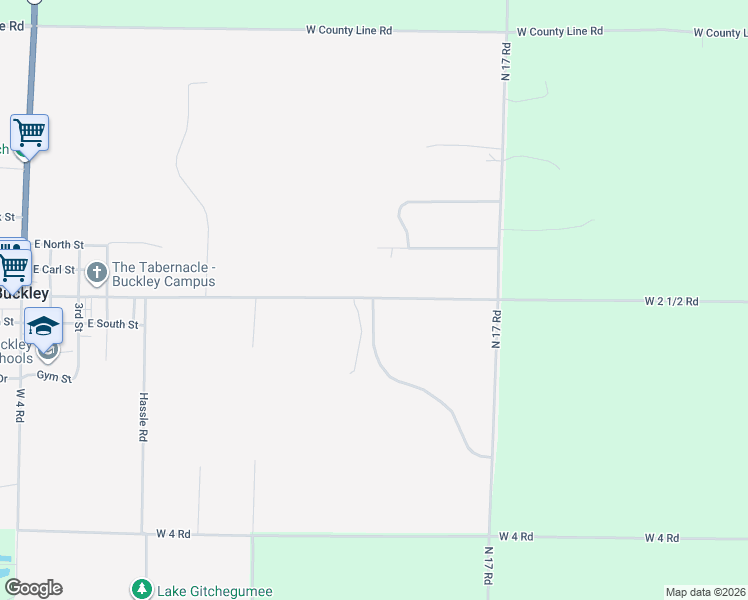 map of restaurants, bars, coffee shops, grocery stores, and more near 650-738 West 2 1/2 Road in Buckley