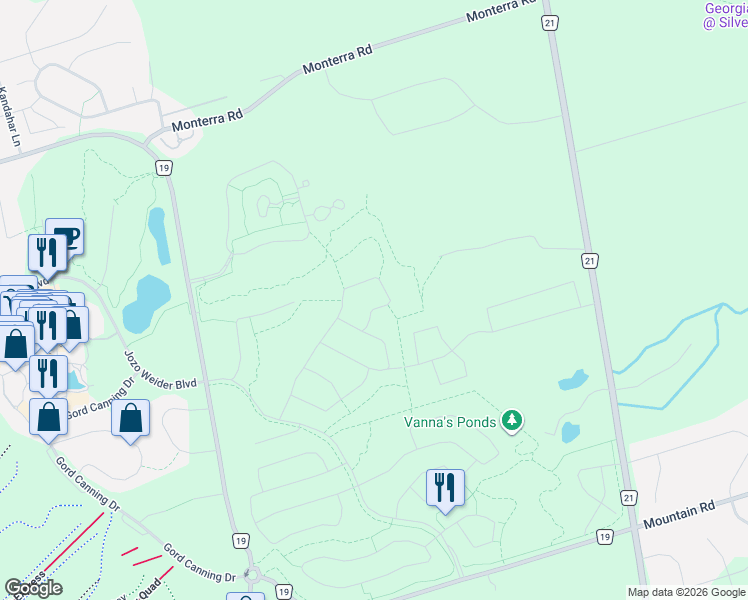 map of restaurants, bars, coffee shops, grocery stores, and more near in Grey County