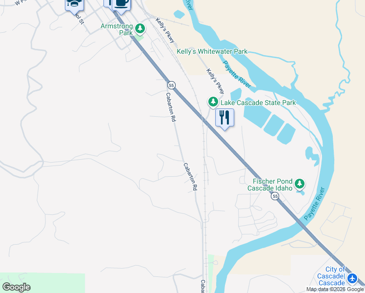 map of restaurants, bars, coffee shops, grocery stores, and more near 217 Cabarton Road in Cascade