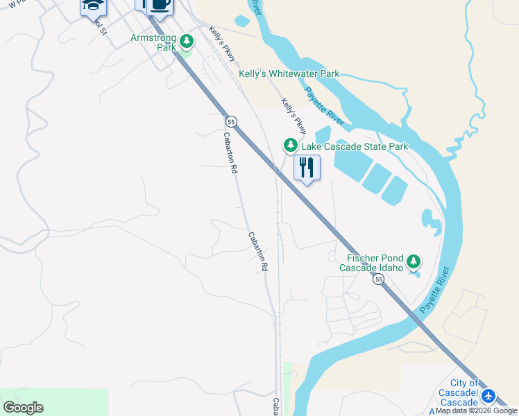 map of restaurants, bars, coffee shops, grocery stores, and more near 278-312 Cabarton Rd in Cascade