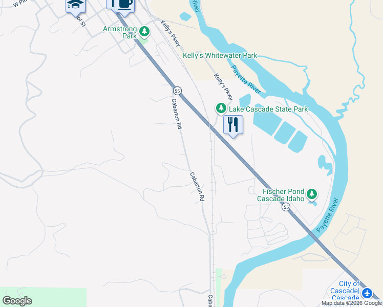 map of restaurants, bars, coffee shops, grocery stores, and more near 217 Cabarton Road in Cascade