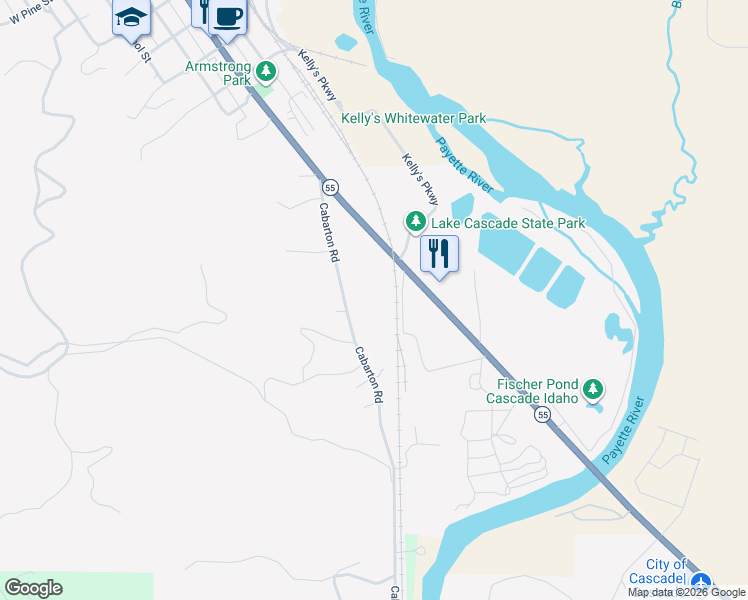 map of restaurants, bars, coffee shops, grocery stores, and more near 278-312 Cabarton Rd in Cascade