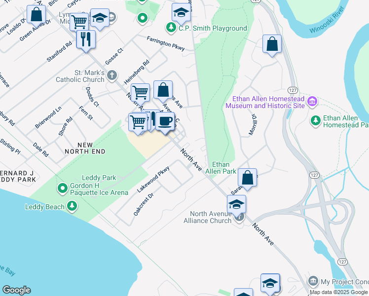map of restaurants, bars, coffee shops, grocery stores, and more near 50 Lakewood Parkway in Burlington