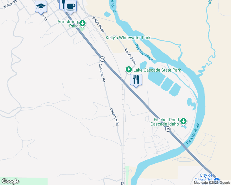 map of restaurants, bars, coffee shops, grocery stores, and more near 278-312 Cabarton Rd in Cascade