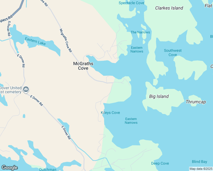 map of restaurants, bars, coffee shops, grocery stores, and more near 334 Mcgraths Cove Road in McGraths Cove