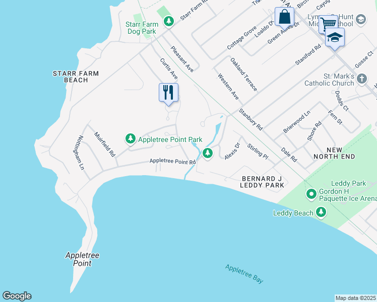 map of restaurants, bars, coffee shops, grocery stores, and more near 22 Cumberland Road in Burlington