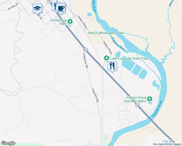 map of restaurants, bars, coffee shops, grocery stores, and more near 148 Cabarton Road in Cascade
