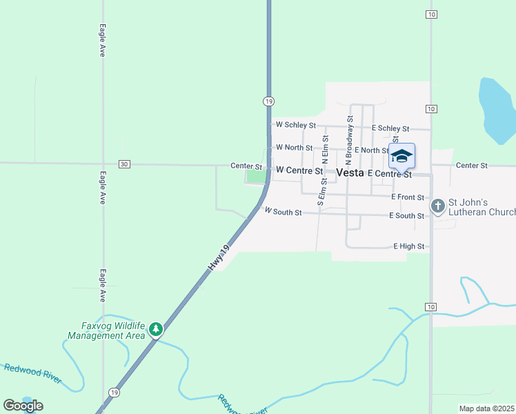 map of restaurants, bars, coffee shops, grocery stores, and more near 450 Highway 19 in Vesta