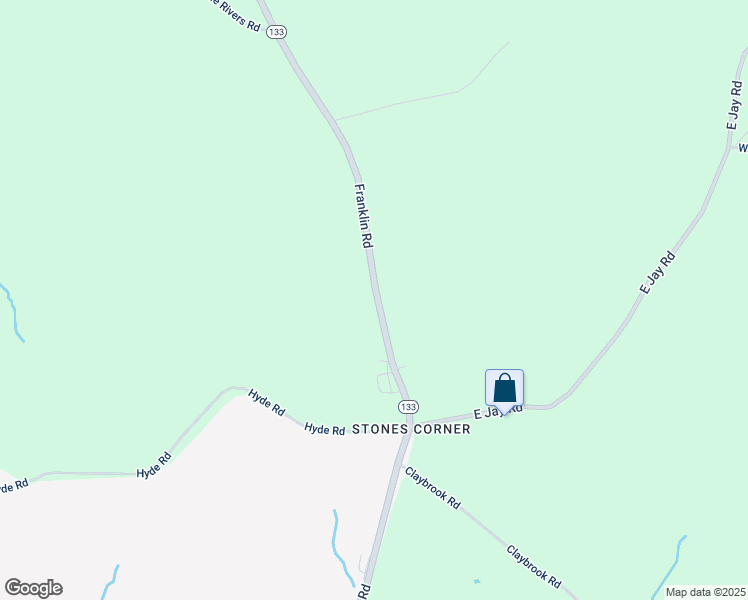 map of restaurants, bars, coffee shops, grocery stores, and more near 398 Franklin Road in Jay