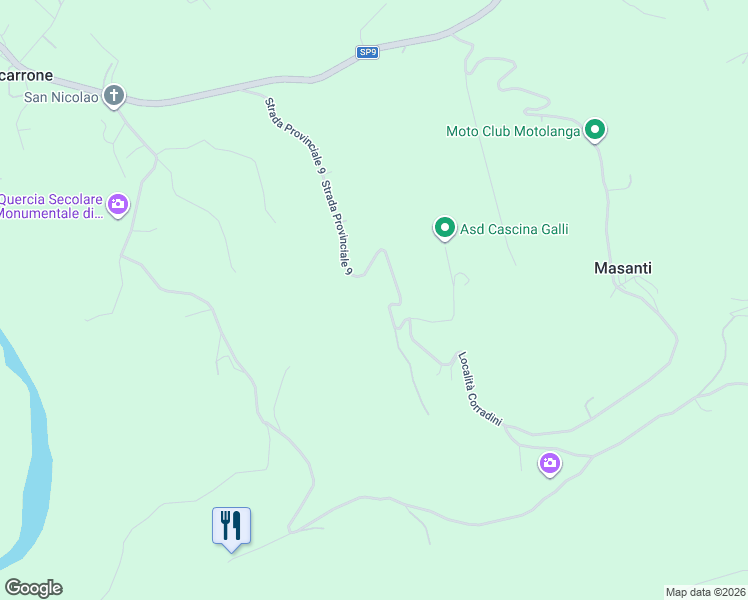 map of restaurants, bars, coffee shops, grocery stores, and more near 18 Località Panate in Provincia di Cuneo