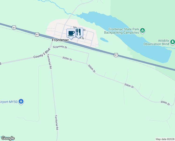 map of restaurants, bars, coffee shops, grocery stores, and more near 33981 305th Street in Lake City