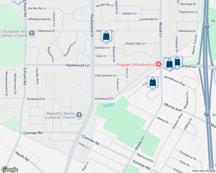 map of restaurants, bars, coffee shops, grocery stores, and more near 2075 Wintergreen Court in Green Bay