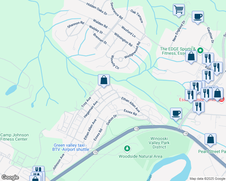 map of restaurants, bars, coffee shops, grocery stores, and more near 512 Troy Avenue in Colchester