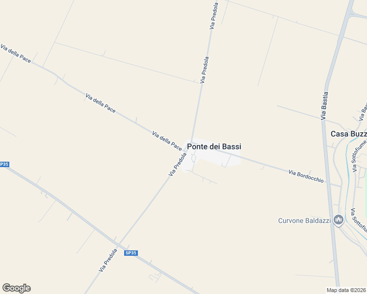 map of restaurants, bars, coffee shops, grocery stores, and more near 25 Via della Pace in Provincia di Ravenna