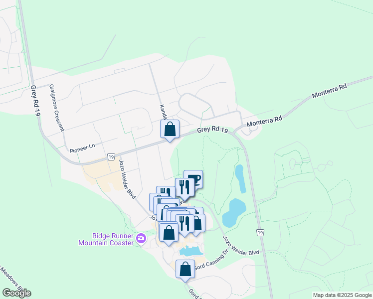 map of restaurants, bars, coffee shops, grocery stores, and more near 107 Wintergreen Place in 131