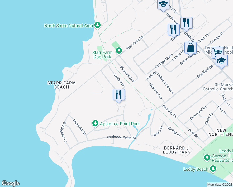 map of restaurants, bars, coffee shops, grocery stores, and more near 150 Curtis Ave in Burlington