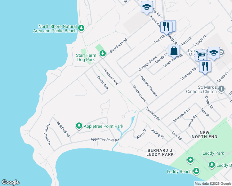 map of restaurants, bars, coffee shops, grocery stores, and more near 99 Staniford Farms Road in Burlington