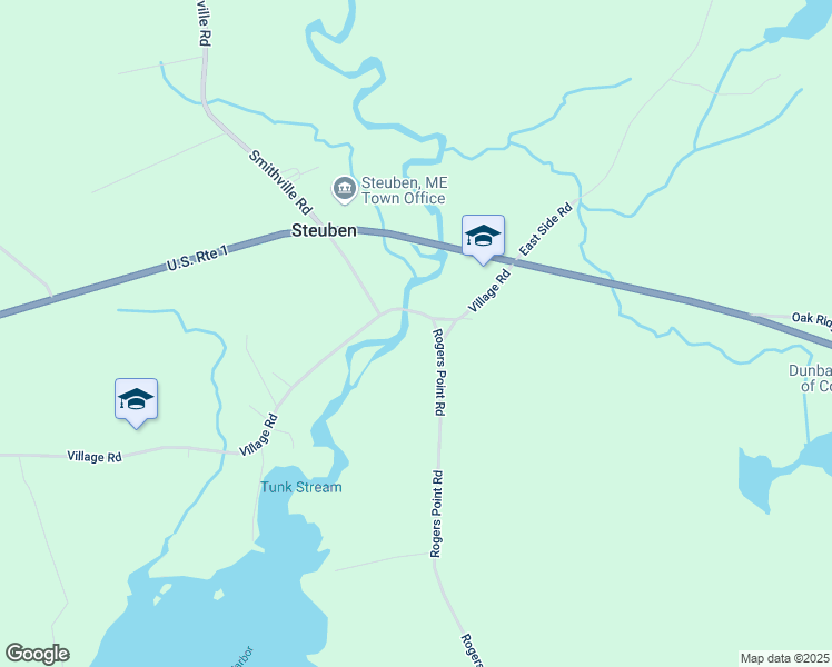 map of restaurants, bars, coffee shops, grocery stores, and more near 3 Rogers Point Road in Steuben