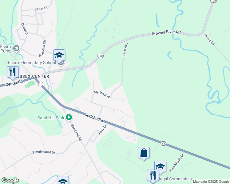 map of restaurants, bars, coffee shops, grocery stores, and more near 19 Irene Avenue in Essex