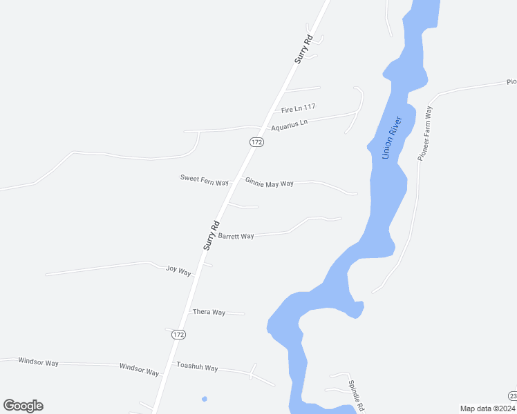 map of restaurants, bars, coffee shops, grocery stores, and more near 27 Ginnie May Way in Ellsworth