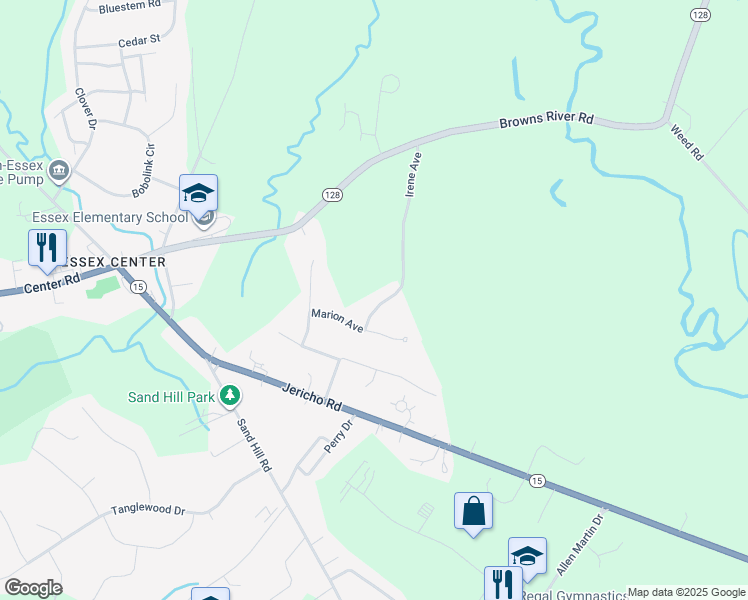 map of restaurants, bars, coffee shops, grocery stores, and more near 19 Irene Avenue in Essex