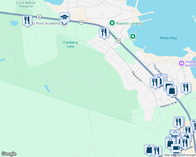 map of restaurants, bars, coffee shops, grocery stores, and more near in Collingwood
