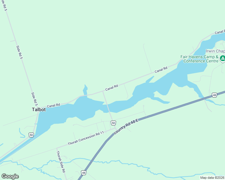 map of restaurants, bars, coffee shops, grocery stores, and more near 1451 Canal Road in Ramara