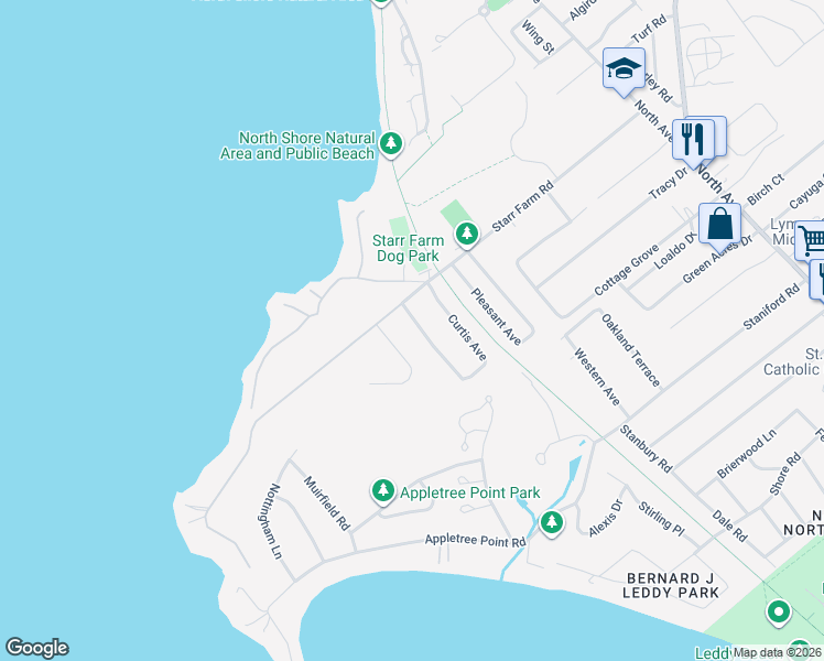 map of restaurants, bars, coffee shops, grocery stores, and more near 218 Curtis Avenue in Burlington