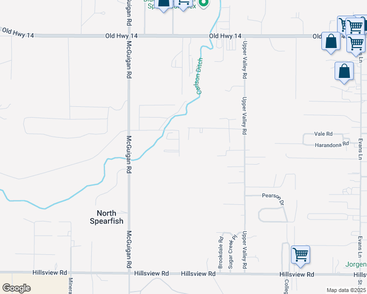 map of restaurants, bars, coffee shops, grocery stores, and more near 2430 Clear Spring Road in Spearfish