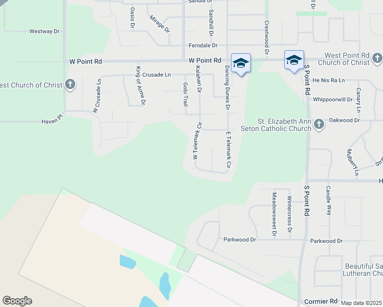 map of restaurants, bars, coffee shops, grocery stores, and more near 1954 West Telemark Circle in Green Bay