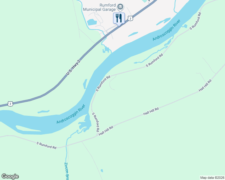 map of restaurants, bars, coffee shops, grocery stores, and more near 269 South Rumford Road in Rumford