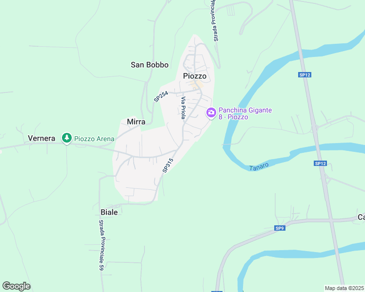 map of restaurants, bars, coffee shops, grocery stores, and more near 82 Via Carboneri in Piozzo