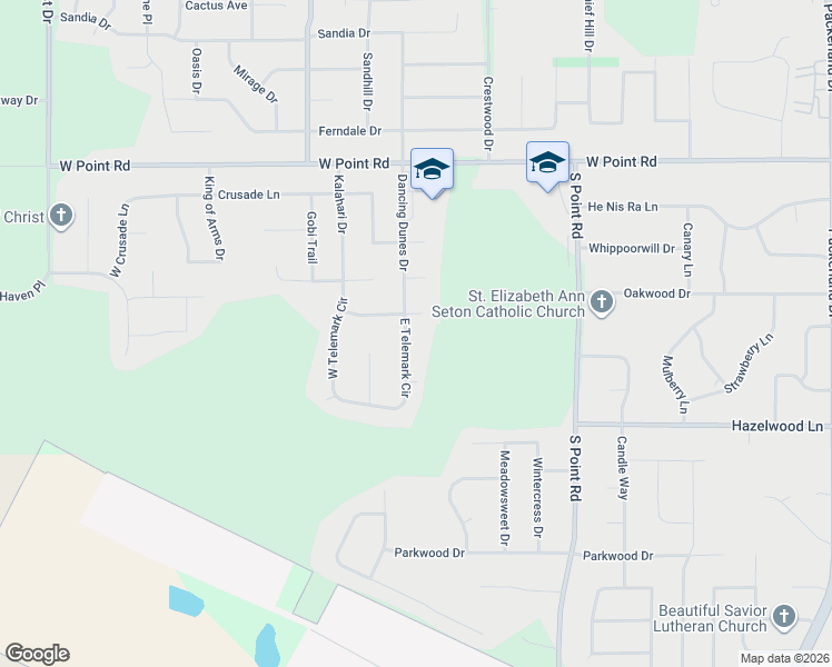 map of restaurants, bars, coffee shops, grocery stores, and more near 1925 East Telemark Circle in Green Bay