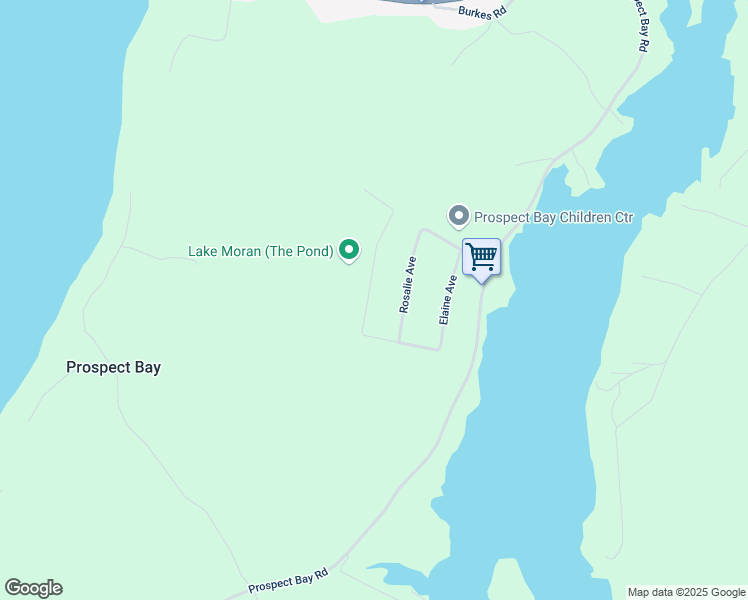 map of restaurants, bars, coffee shops, grocery stores, and more near 56 James Street in Prospect Bay