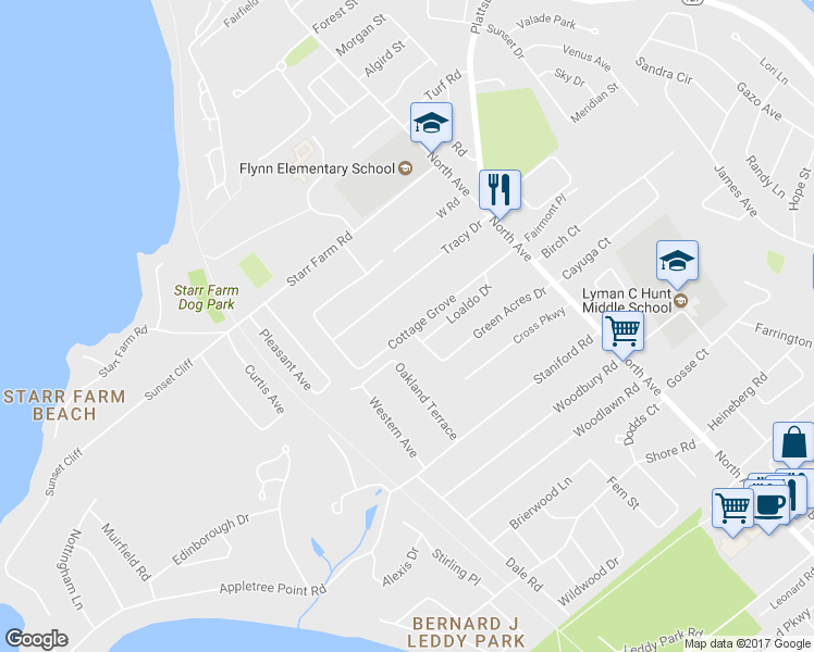 map of restaurants, bars, coffee shops, grocery stores, and more near 140 Cottage Grove in Burlington