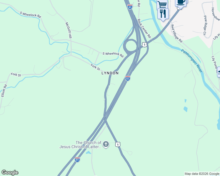 map of restaurants, bars, coffee shops, grocery stores, and more near 37 Ledge Road in Lyndon