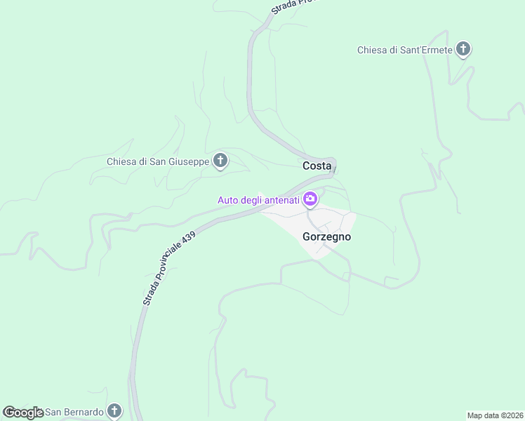 map of restaurants, bars, coffee shops, grocery stores, and more near 14 SP439 in Provincia di Cuneo