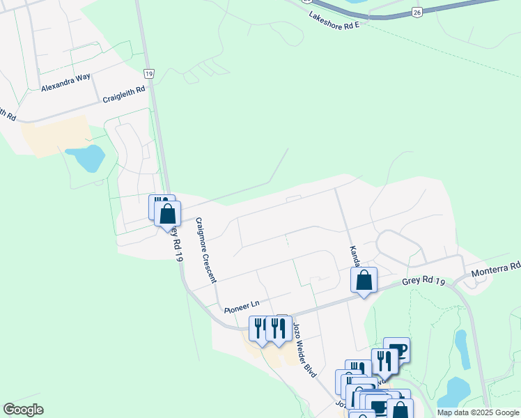 map of restaurants, bars, coffee shops, grocery stores, and more near 133 Tyrolean Lane in The Blue Mountains