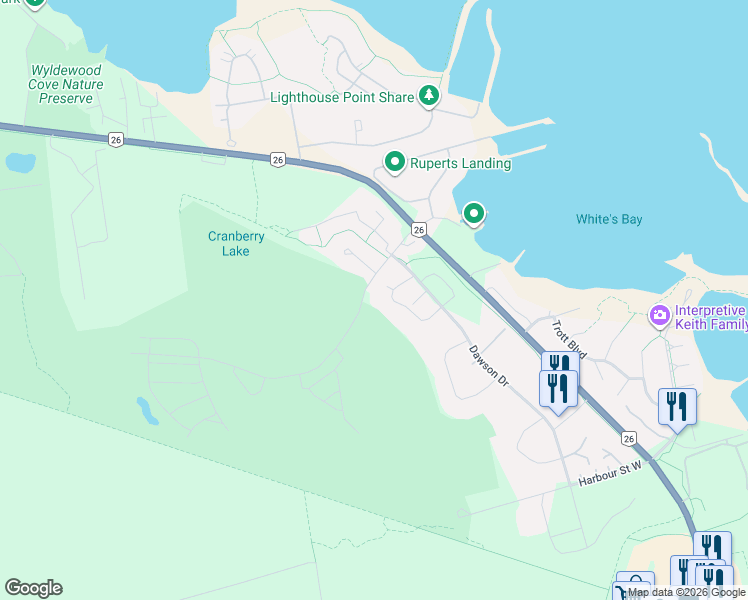 map of restaurants, bars, coffee shops, grocery stores, and more near 145 Fairway Crescent in Collingwood
