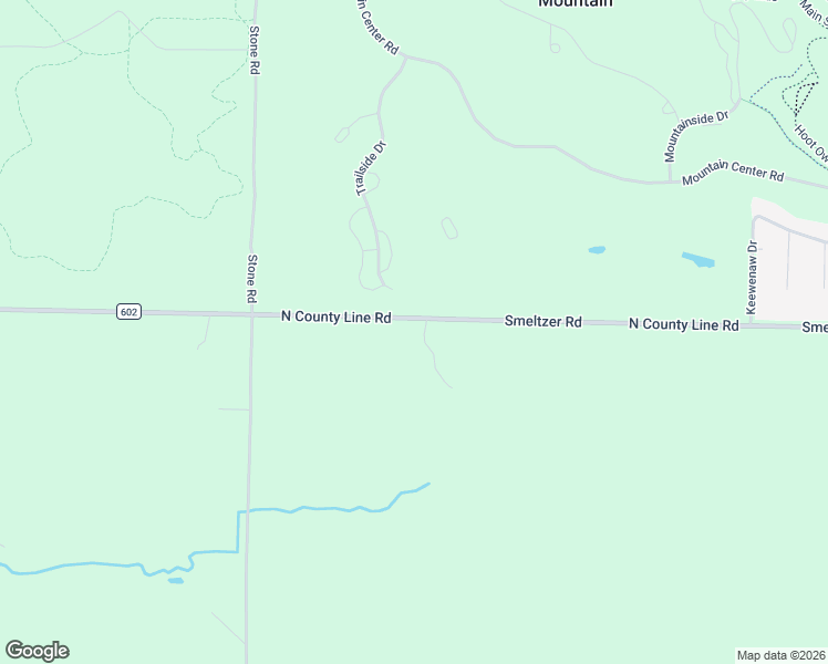 map of restaurants, bars, coffee shops, grocery stores, and more near 14175 North Manistee County Line Road in Thompsonville