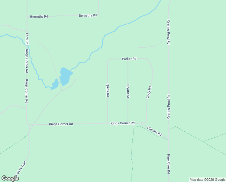 map of restaurants, bars, coffee shops, grocery stores, and more near 4785-4949 Quick Road in Glennie