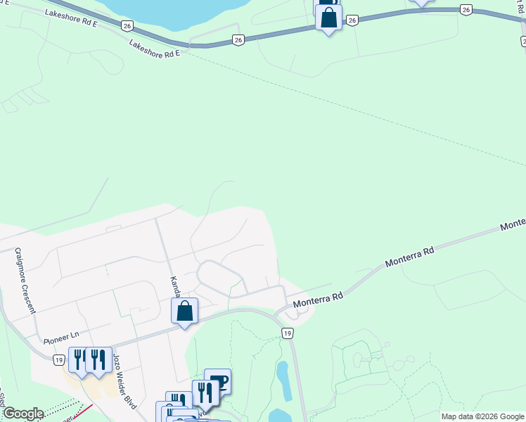map of restaurants, bars, coffee shops, grocery stores, and more near 220 Arlberg Crescent in The Blue Mountains