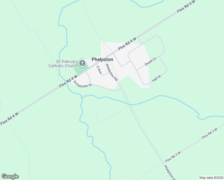 map of restaurants, bars, coffee shops, grocery stores, and more near 6 Saint Patricks Drive in Phelpston