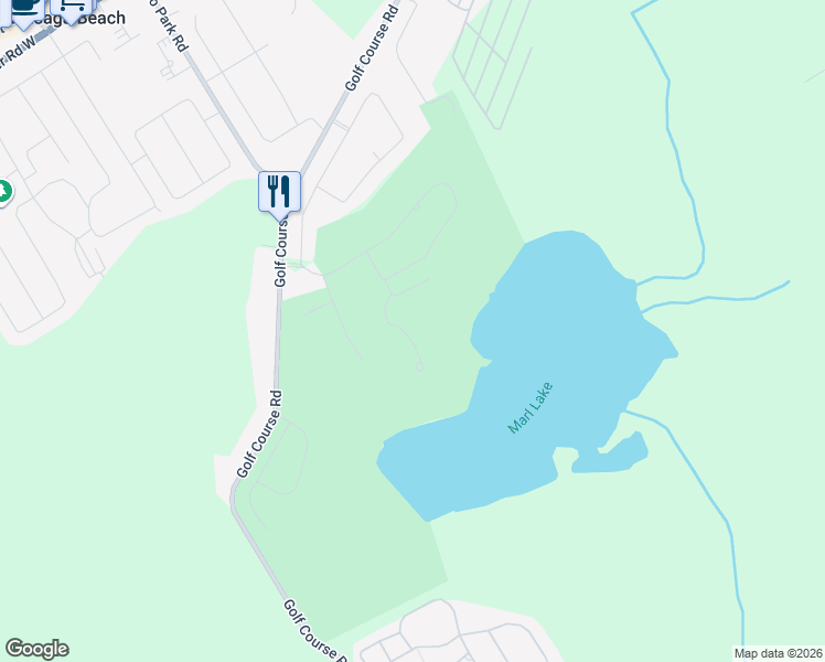 map of restaurants, bars, coffee shops, grocery stores, and more near 40 Mulligan Lane in Wasaga Beach