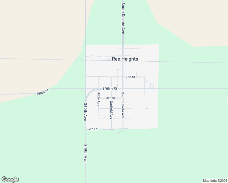 map of restaurants, bars, coffee shops, grocery stores, and more near 114 East 3rd Street in Ree Heights