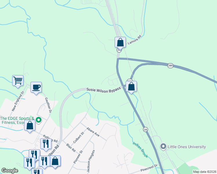 map of restaurants, bars, coffee shops, grocery stores, and more near 14 Gardenside Lane in Essex