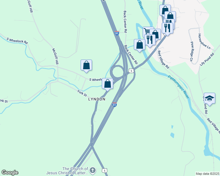 map of restaurants, bars, coffee shops, grocery stores, and more near 6169 Memorial Drive in Lyndon