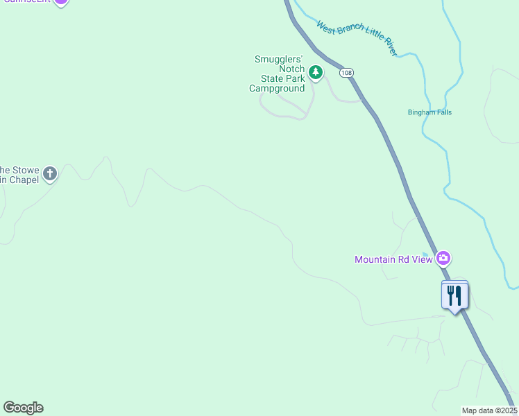 map of restaurants, bars, coffee shops, grocery stores, and more near 478-1526 Toll Road in Stowe